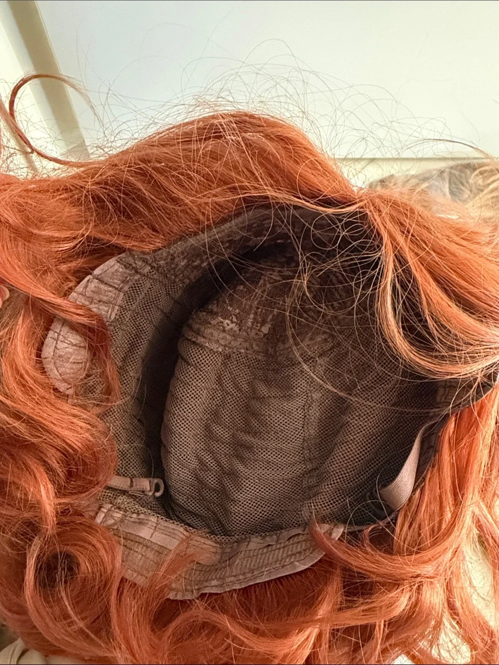 Auburn Short Wavy Wig with Bangs